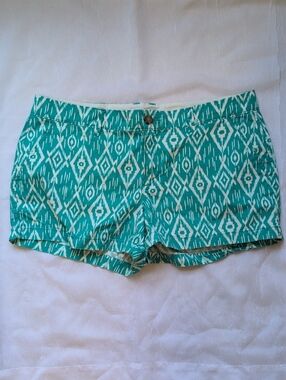 Old Navy Teal Ikat Print Women’s Shorts